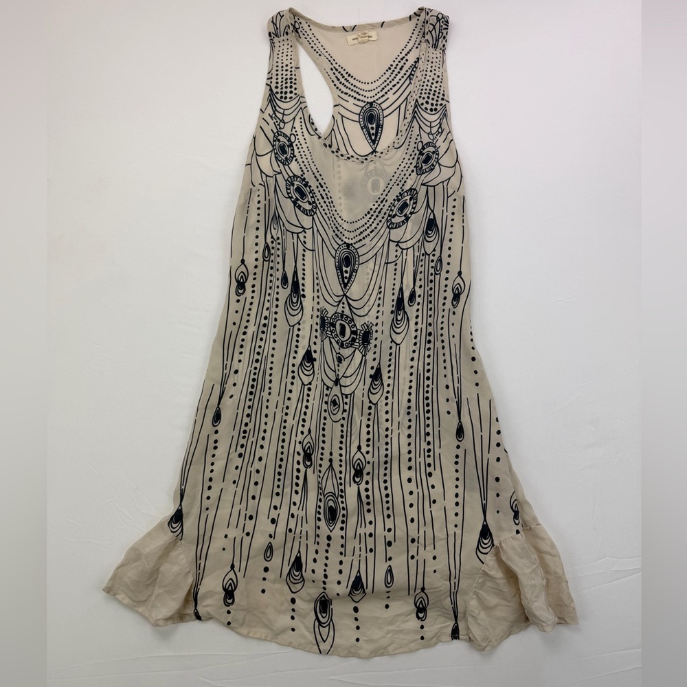 UO Silence + Noise Flapper Inspired Silky Ruffle Hem Tank Dress XS - Picture 3 of 9